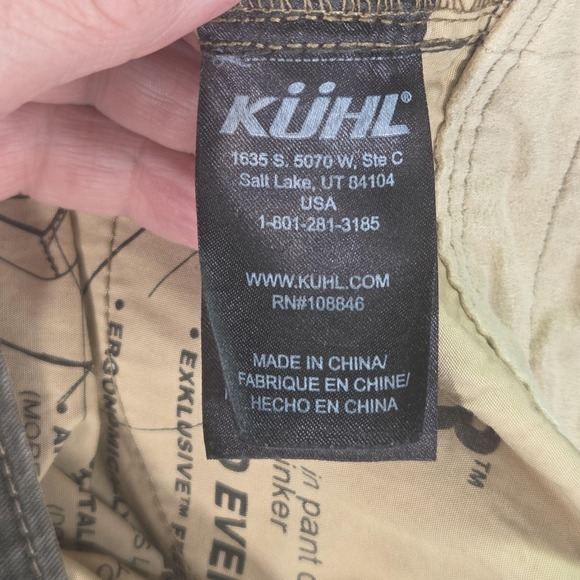 Kuhl Pants Mens 34x32 Brown Rydr Canvas Workwear Relaxed Fit Articulated Knees - Picture 15 of 16